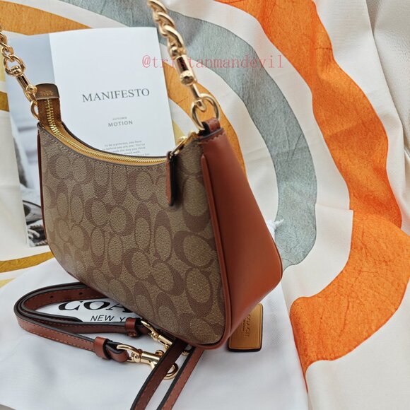 Coach Teri Shoulder Bag In Signature Canvas brown - Picture 7 of 13
